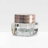 15g 50g Clear Square Double Wall Hautpflege Gesichts creme Verpackung Kosmetik glas für Körper peeling