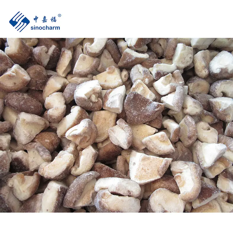 Sinocharm Giá Bán Buôn Cao Cấp Đông Lạnh Nấm Chất Lượng Cao Cắt 1/4 Iqf Đông Lạnh Shiitake Với Brc Một Từ Trung Quốc