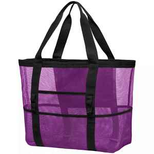 Women Mesh Beach <b>Bag</b> Solid Color Foldable Tote <b>Bag</b> Waterproof <b>Yoga</b> Exercise <b>Bag</b> - Product Image 1