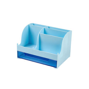 Organisateur de bureau blanc au design tendance avec porte-stylos et tiroir, solution de rangement multifonction pour le bureau (vente en gros) - Product Image 2