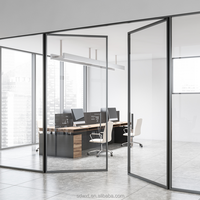 Cloison de séparation pour aménagement de bureau, cloison de séparation en verre pour bureau, solution d'aménagement d'espace