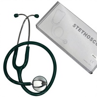 Stéthoscope manuel binaural professionnel en alliage de zinc à tête unique certifié CE pour étudiants en médecine et médecins - Vente en gros