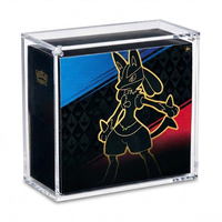 Boîte de protection magnétique en acrylique transparente pour cartes Pokémon, étui de protection pour cartes de jeu TCG, pour l'affichage et le rangement des cartes