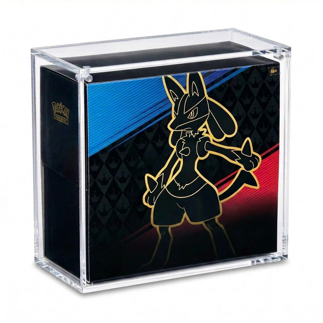 Pokemoned Clear Acrylic Magnetic Booster Box Tarding Cards Game Protector Case for TCG Game Card Display and Storage Protector