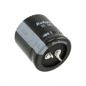 Condensateur canal fabricant CAP ALUM 470UF 20% 200V SNAP TH 470 uF traversant 200VXH470MEFCSN25X25 - Product Image 1