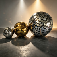 Sphère miroir gonflable géante irisée argentée, boule disco suspendue, ballon gonflable brillant pour la décoration de mariage, de boîte de nuit et de fête