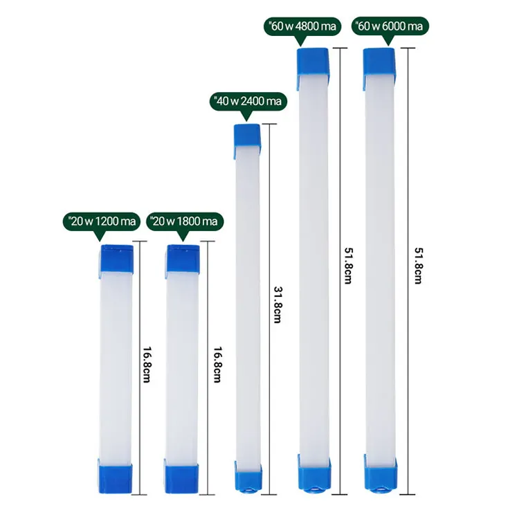 Usb 충전식 led 비상 조명 실외 20w 40w 60w 5V 휴대용