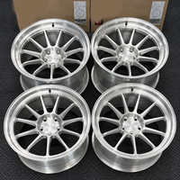 Jantes forgées TD01 à rayons multiples, finition argent brossé, concaves profondes, 18 19 20 21 22 pouces, 5x112 5x120, compatibles Corvette Z06 C6 C7 C8 911 GT3 RS