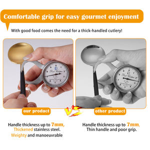 Hiện đại di động tái sử dụng kim loại vòng dài xử lý dao muỗng nĩa thép không gỉ Flatware vàng thiết lập dao kéo cho tổ chức sự kiện trang trí nội thất - Product Image 3