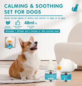 ผลิตภัณฑ์ช่วยผ่อนคลายสัตว์เลี้ยง ชุดกระจายกลิ่นผ่อนคลายความวิตกกังวลสำหรับสุนัข 1 เครื่อง + 2 รีฟิล - Product Image 2