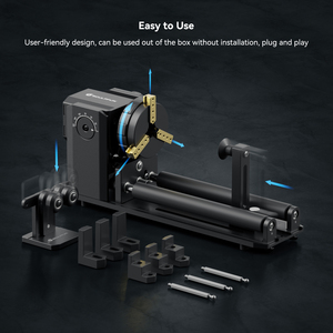 Módulo Rotatorio de Eje Y para Grabador Láser <span class=keywords><strong>SCULPFUN</strong></span> RA Pro Max, para Grabar Objetos Cilíndricos - Product Image 2
