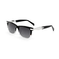 G4-31445 Lunettes de soleil en acétate polarisées à la mode Offre Spéciale Lunettes de soleil rectangulaires pour hommes Lentilles optiques remplaçables