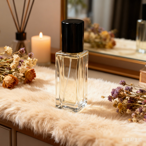 Flacon de parfum carré miniature à vaporisation fine, vide, personnalisé, imprimé, 5 ml, 10 ml, 15 ml, avec bouchon en bois - Product Image 3