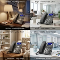 VoIP-Telefon mit 2 SIP-Leitungen, 2,4-Zoll-Farbdisplay, POE, SIP V2, Dual-WAN/LAN-Anschlüsse, TLS/HTTPS für Konferenzen, Büro und Hotelnutzung