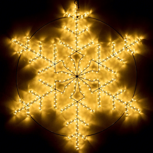 Outdoor Waterproof Snowflake <b>Light</b> Sculpture for Christmas Festivals, Theme Parks and Seasonal Events - Product Image 1