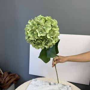 Floristería de flores artificiales de buena calidad, venta al por mayor, flor artificial de hortensias de cabeza grande blanca única - Product Image 5