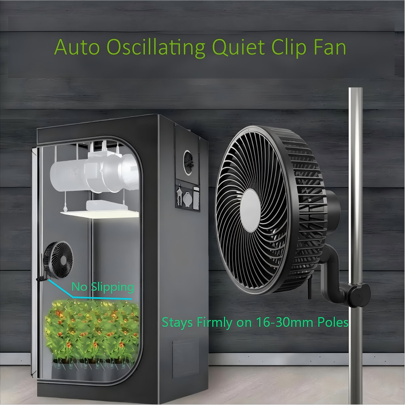 BAVAGREEN Oscillating Grow Tent Fan Silent