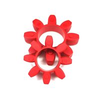 Couplage élastomère en polyuréthane à quatre coins en forme de fleur de prunier rouge, roue hexagonale de type GR, joint élastique en forme de fleur de prunier