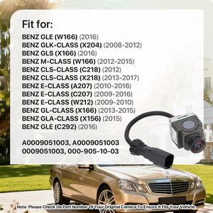 Caméra de recul Compatible pour <span class=keywords><strong>Mercedes</strong></span>-Benz GLE63 E400 W166 X204 C207 W212 X166 Caméra d'aide au stationnement Remplacer OEM A0009051003 - Product Image 2
