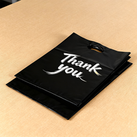 Sacs de vente au détail en plastique découpés à la forme, roses, robustes, réutilisables, en PE, avec poignée longue, impression sérigraphique personnalisée