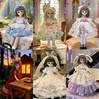 Vêtements de poupée BJD de style Mori Lolita, 6 pouces (30 cm), ensemble décontracté automne/hiver, tissu 14+