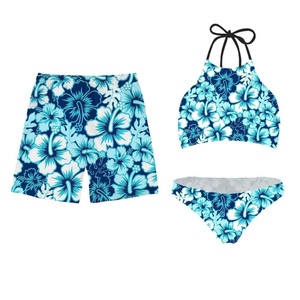 ชุดว่ายน้ำลายสตรอว์เบอร์รีแบบกำหนดเอง ชุดบิกินี่และชุดชายหาดสำหรับผู้หญิงแบบสองชิ้น และกางเกงขาสั้นสำหรับผู้ชาย ชุดว่ายน้ำคู่รักแบบเข้าชุดกัน - Product Image 2