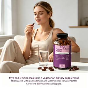 Cápsulas de Mio-D-Chiro-Inositol al por Mayor OEM de Marca Privada, 120 Cápsulas con Vitamina D3 y <span class=keywords><strong>Ashwagandha</strong></span>, <span class=keywords><strong>Beneficios</strong></span> Antioxidantes para Adultos, a Granel - Product Image 3