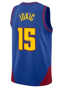 Мужская Высококачественная баскетбольная майка Denver № 15 Jokic с вышитой командной формой, спортивная одежда с логотипом - Product Image 2