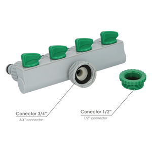 Adattatore per Tubi in Plastica a 4 Vie da 3/4" a 1" - Product Image 4