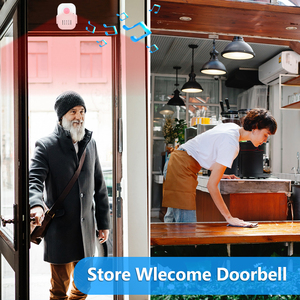 <span class=keywords><strong>Campanello</strong></span> <span class=keywords><strong>Wireless</strong></span> Daytech con Sensore PIR, Resistente all'Acqua, Alimentato a <span class=keywords><strong>Batteria</strong></span>, Registrazione Personalizzata, per Negozi e Visitatori, 11 Suonerie di Benvenuto - Product Image 2