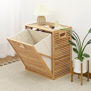 <span class=keywords><strong>Commode</strong></span> en bambou pour chambre à coucher, meuble de rangement mural, étagère de rangement pour vêtements, <span class=keywords><strong>panier</strong></span> à <span class=keywords><strong>linge</strong></span> en bambou - Product Image 3