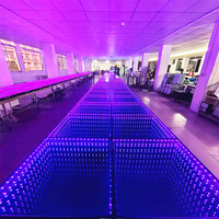 Rapide Dhl expédié en 48H couleur Xxx Led piste de danse vidéo pour les robes de danse matricielles de fête de mariage longueur au sol