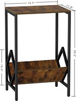 Support de tourne-disque rectangulaire double en métal, pliable, multifonctionnel, table d'appoint pour salon et chambre à coucher