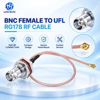 Câble coaxial RG178 Pigtail BNC femelle vers connecteur U.FL 50 Ohm 15cm, fin et flexible, 0-3GHz, pour module sans fil IoT et équipement de laboratoire