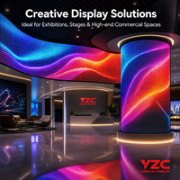 Écran LED flexible d'extérieur P3.3 P4.0, haute luminosité 4500 nits, étanche IP54, module souple incurvé 480x160mm, fréquence de rafraîchissement 3840Hz