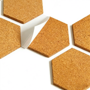 Tuiles hexagonales en liège autocollantes |   Peut être utilisé comme tableaux d'affichage muraux, panneaux décoratifs en liège à faire soi-même - Product Image 1
