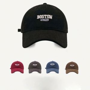 Gorra de Béisbol de Pana Personalizada al por Mayor con 6 Paneles y Bordado Original del Logotipo de Boston - Product Image 1