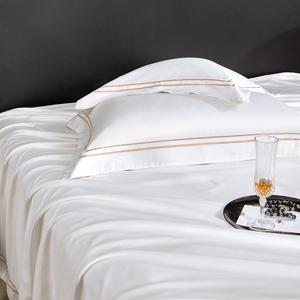 Sang Trọng Satin 4Pcs Nhà Dệt Đồng Bằng Màu Trắng Duvet Bìa 850T Ai Cập Pima Dài Staple Bông Khăn Ga Giường Nhà Khách Sạn Bộ Đồ Giường Bộ - Product Image 5