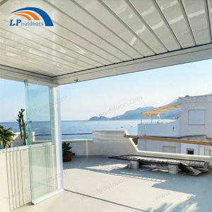 Techo de persiana de aluminio Metal Villa Pérgola Jardín Gazebo al aire libre Tienda Pérgola con persiana sobre cubierta - Product Image 2