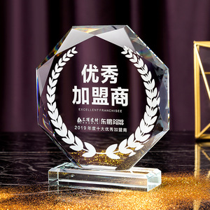 Trofeo de Cristal Bailiqi, Premio al Distribuidor Excelente 2019, Top Diez Anual para Regalos Empresariales - Product Image 1