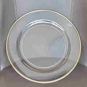 Plastic Clear Eco-Friendly Charger <b>Plate</b> for Wedding 13 Inch - Product Image 1