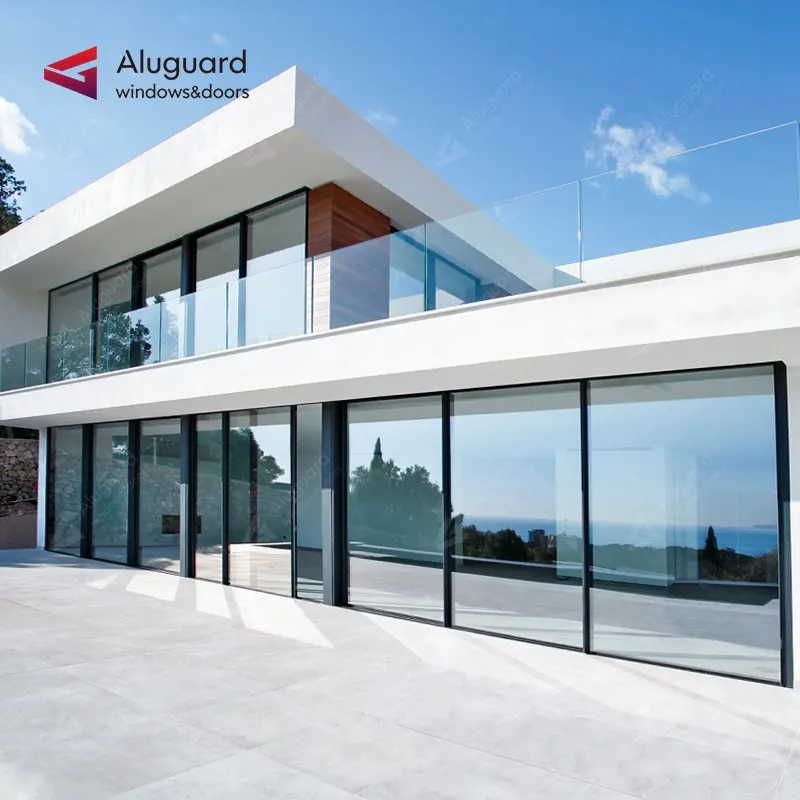 Aluminium Sliding Windows Doors Factory American NFRC automatic Hurricane impact aluminium glass sliding door system