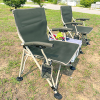 Chaise de camping pliante moderne en aluminium léger vert - Utilisation extérieure écologique - Vente en gros