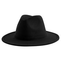 Chapeaux Fedora en feutre personnalisés en gros Multi couleur unie pour hommes et femmes chapeaux Fedora de fête Jazz à large bord