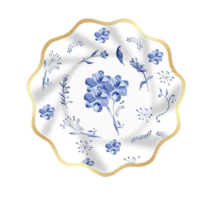 ชุดอุปกรณ์จัดเลี้ยงธีมดอกไม้สีฟ้า DAMAI ชุดจานกระดาษลายปั๊มร้อนสำหรับงานเลี้ยงน้ำชา พร้อมผ้าเช็ดปาก แก้ว และชุดภาชนะสำหรับรับประทานอาหาร - Product Image 4