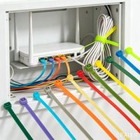 Bridas Autoblocantes para Cables, Hechas de Nailon, Disponibles en Varios Colores y Tamaños, Ligeras y Fáciles de Usar
