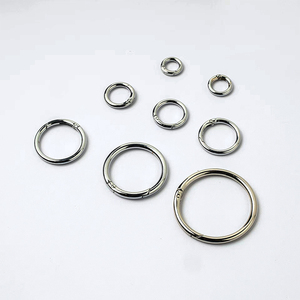 스프링 링 오픈 연결 체인 백 O 링 가죽 가방 개 칼라 원형 링 금속 버클 백 부품 - Product Image 1