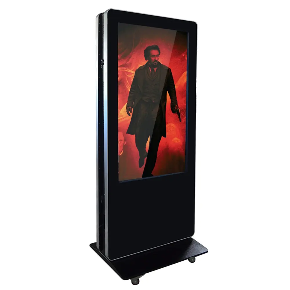 Outdoor Digitale Bewegwijzering Kiosk Outdoor Reclame Speler Kiosk Dubbelzijdig Lcd-Scherm Waterdicht Verticaal Totem Outdoor