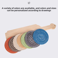 Diverses sets de table circulaires en coton tressé faits à la main de bonne qualité, dessous de plat anti-brûlure, décoration de table
