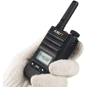 KSUN TFSI Transiver FM Mini 6W, Radio Portabel Dua Arah HF Kecil Tahan Air Wakriya Tanpa Kabel Sistem Interkom Walkie Talkie UHF